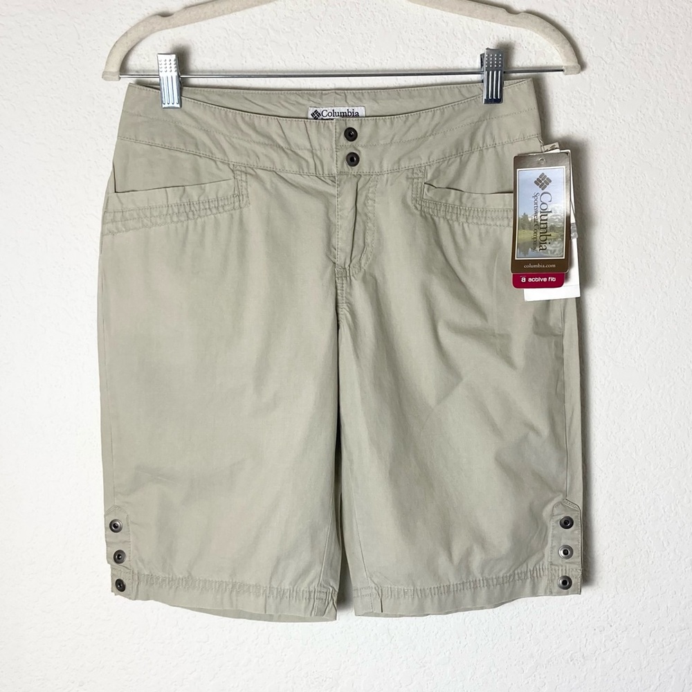 Columbia Women's Cape Rush Fossil Tan Cotton Hiking Outdoor Shorts